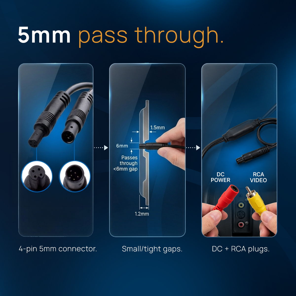 ATD PRO reverse camera 4-pin passthrough connection